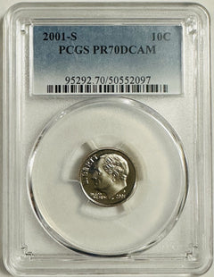Lot Of 2 Perfect PCGS PR70DCAM COINS~90's & 2000's (top Grade None Better) OA138