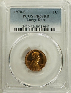 Lot Of 2 PCGS Graded Lincoln Memorial Cents (1970-S & 1970-P) As Pictured #OA 42