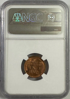 1955-S LINCOLN WHEAT CENT NGC MS66 RD Lot# 1955-S #01