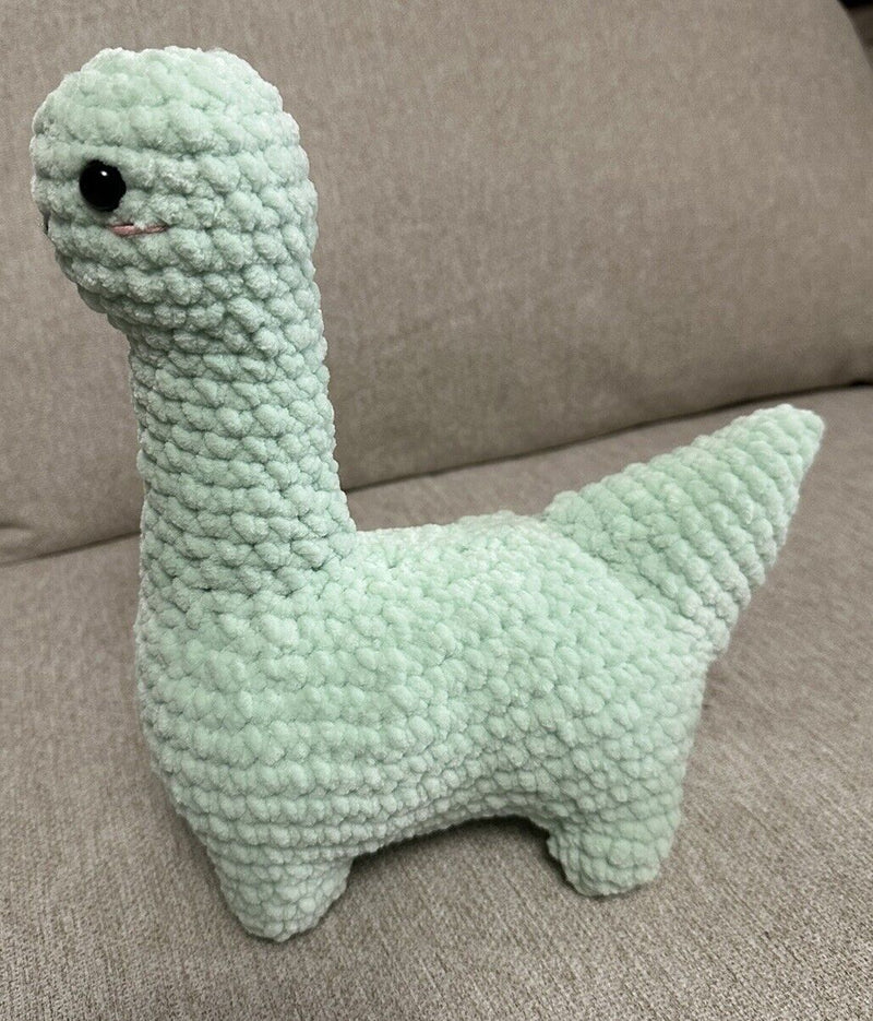 Handmade Crochet  Large Dinosaur ( 10 In By 10 In) As Shown (great Gift Ideas)