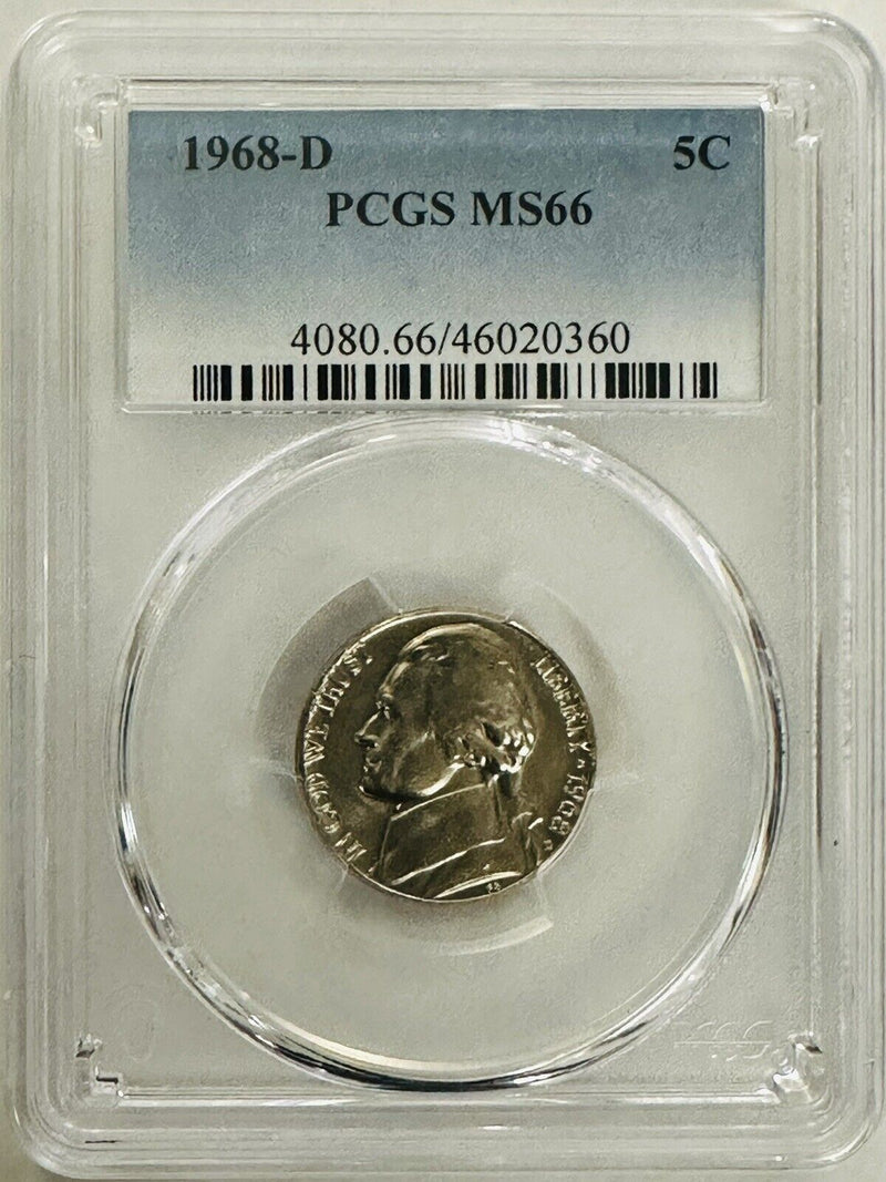 1968-D Jefferson Nickel PCGS MS66 # OA 03 ( PCGS BOOK VALUE $32) Low Price