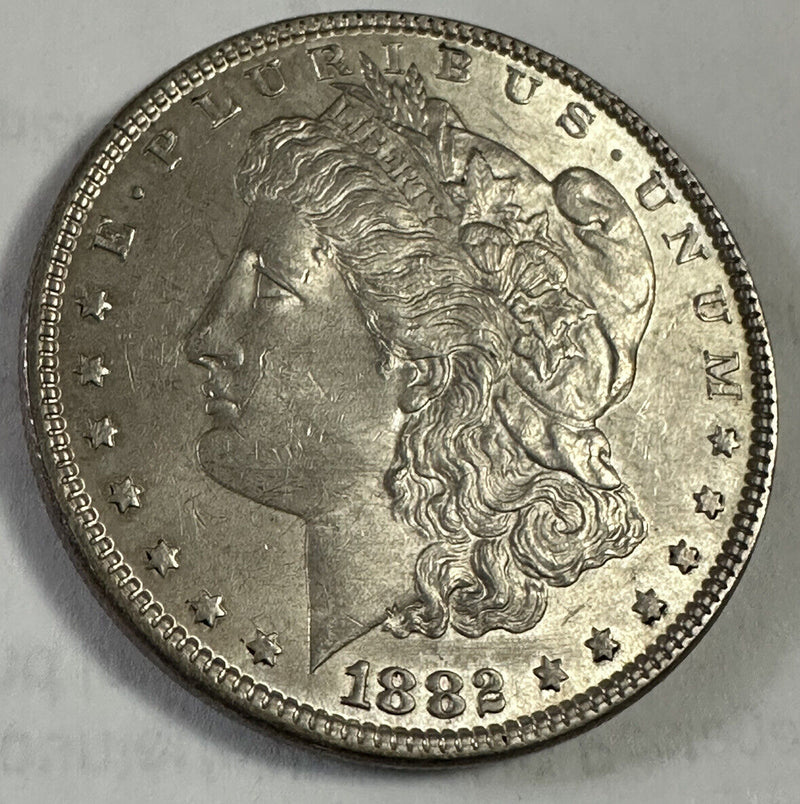 1882 $1 Morgan Silver Dollar AU-Uncirculated