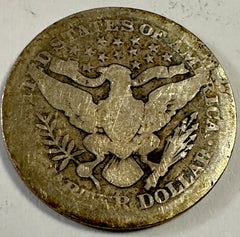 1914-P Barber Silver Quarter (VG) Very  Good Condition Toned Lot # BQ 1914-P