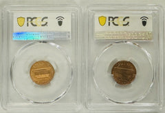 Lot Of 2 PCGS Graded Lincoln Memorial Cents (1970-S & 1970-P) As Pictured #OA 42