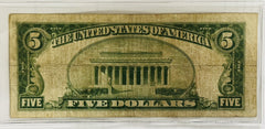 1928-C $5 Legal Tender Red Seal United States Note Avg Circulated #F20016543A