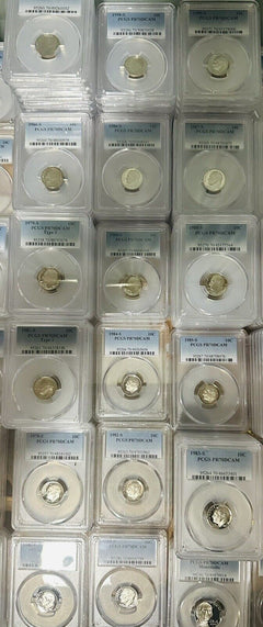Lot Of 2 Perfect PR70DCAM ROOSEVELT DIMES FROM 1980'S