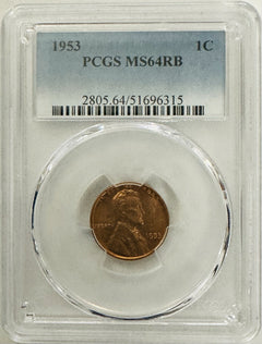 1953 Proof Lincoln Wheat Cent 1C Penny PCGS MS64RB (RED-BROWN) As Shown # OA 200