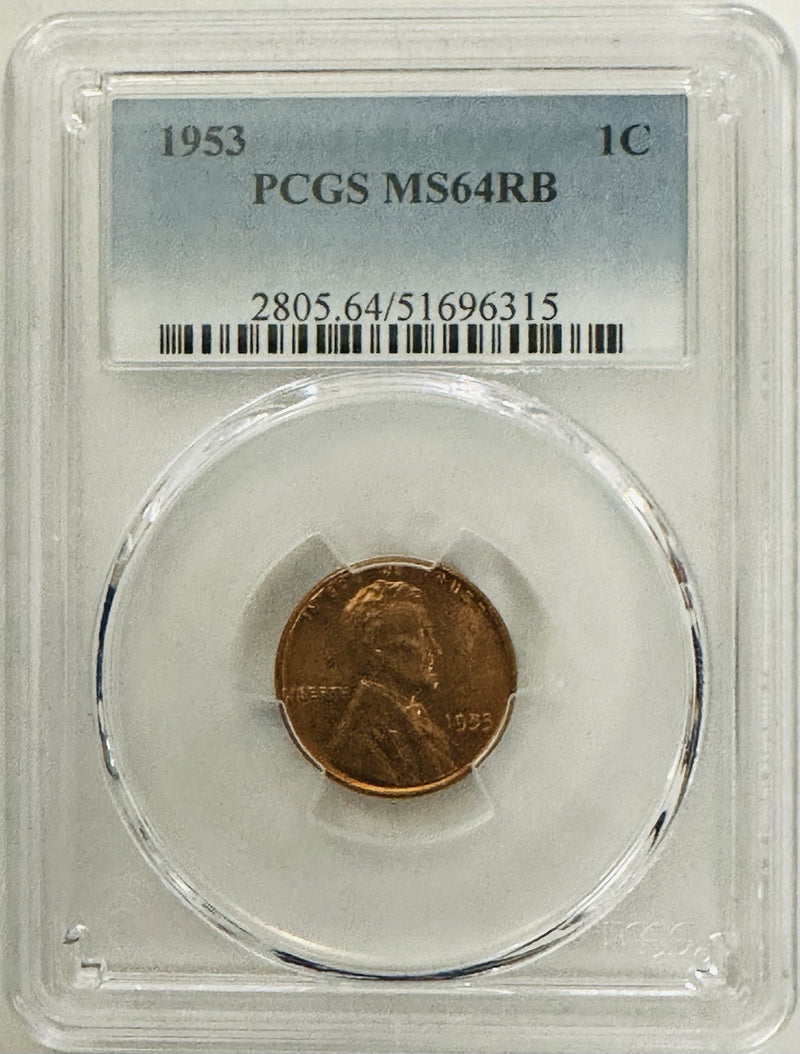 1953 Proof Lincoln Wheat Cent 1C Penny PCGS MS64RB (RED-BROWN) As Shown # OA 200