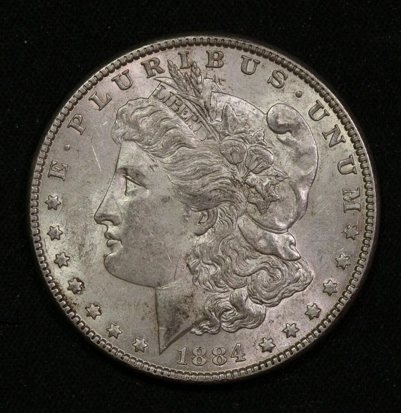 1884 Morgan Silver Dollar Stunning AU Details As Pictured Item#P18915
