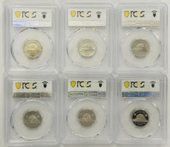 50% Off Lot Of 6 Canadian Year Run Nickels ( 1982-87) ( Less Than $5 A Coin)#156