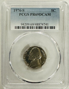 Lot Of 2 Jefferson Nickel 1976 D&S PCGS PR69 & MS65 As Pictured # OA 28