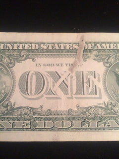 Us Paper Bills $1 Ink Error (very Unique Error)