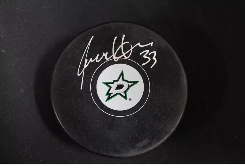 Benoit Hogue Signed Dallas Stars Hockey Puck JSA w/COA