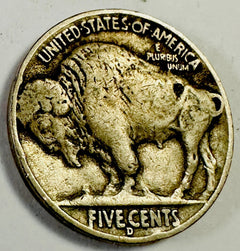 1936-D 5C Buffalo Nickel Full Date W/ Partial Horn Lot# BN 1936-D FDPH