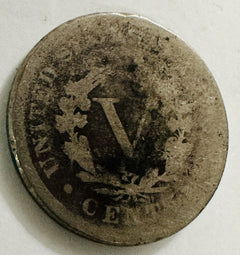 1884 Better Date Liberty V Nickel AG/G  As pictured # LBN 1884 AG/G