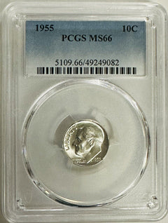 1955-PCGS Silver Roosevelt Dime MS-66  #RD 1955-P MS66