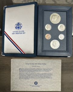 1987-S Prestige 6-coin set -with COA including  silver Constitution  $1.