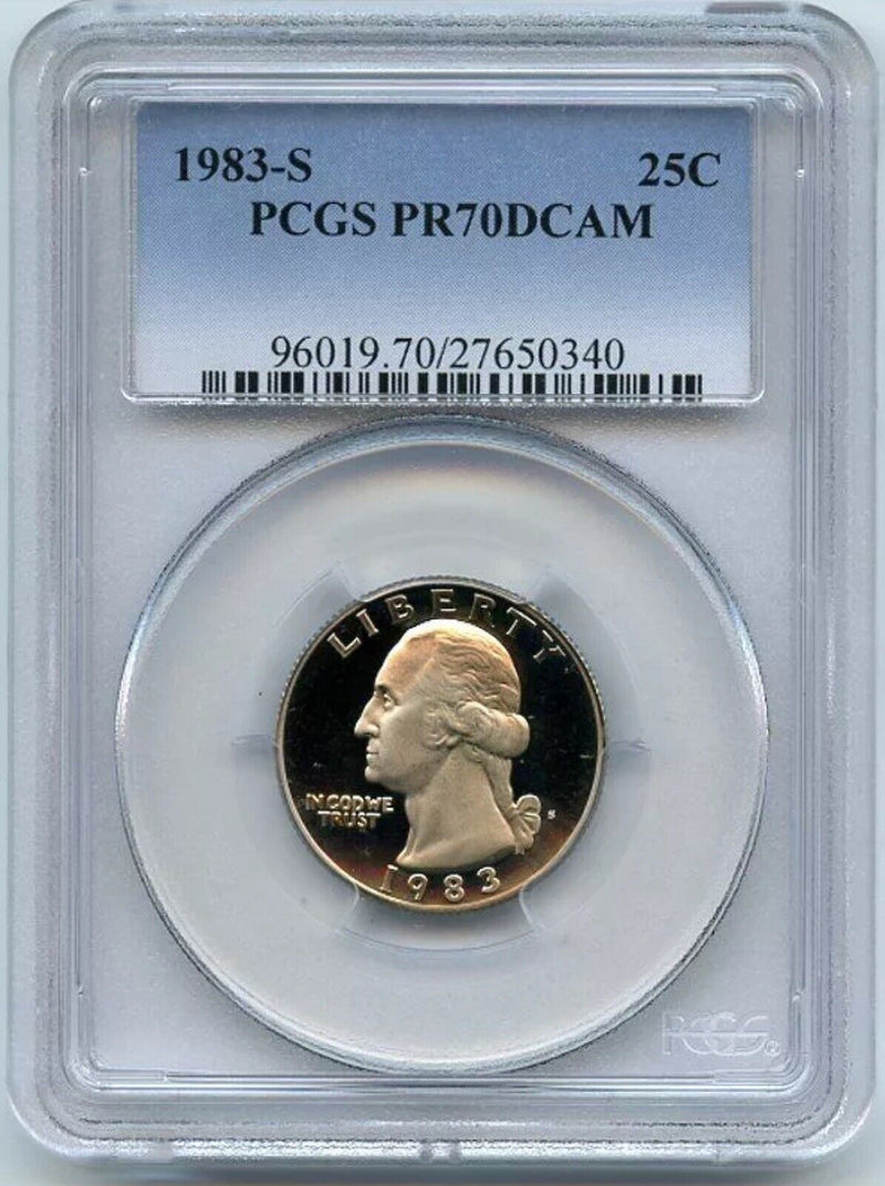 1983 S 25C Washington Quarter Proof PCGS PR70DCAM Lowest Price # 1983-S PR70DCAM