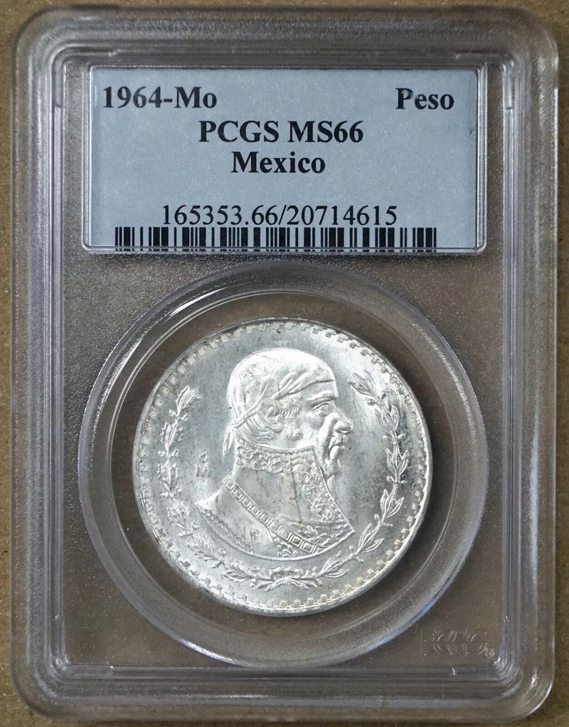 MEXICO 1964 Mo PESO PCGS MS66  # MP 1964-MO MS66