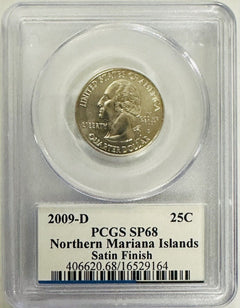 lot of 2 territory quarters ( Am. Samoa & N. Marina Isl.) PCGS GRADED SP68 # OA6