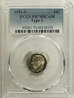 Lot Of 4 Year Run(1978-1981) Perfect PCGS Graded PR70DCAM ROOSEVELT DIMES #OA142