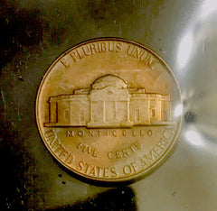 1953 p jefferson nickel rainbow toned Lot #JN01