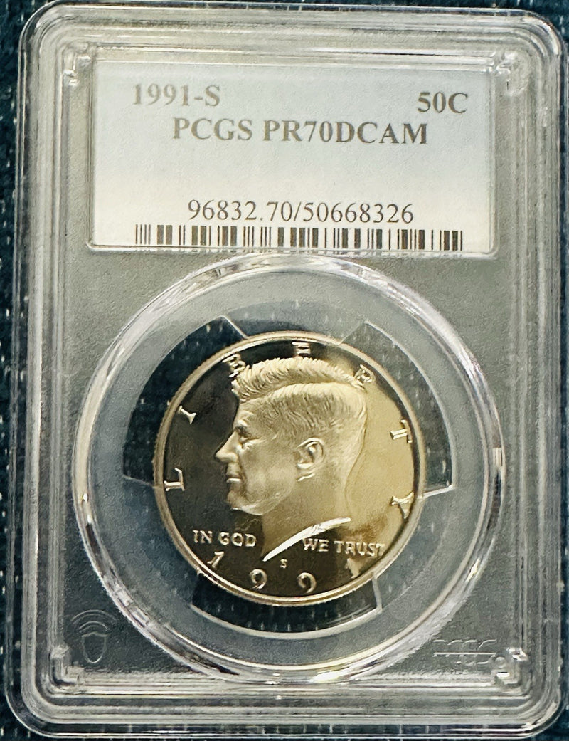 1991-S Proof Kennedy Half Dollar - PCGS PR70DCAM - ( PCGS Guide $50) # OA 184