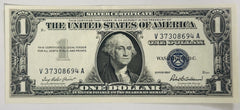 $1 Crispy Gem BU Silver Certificate & A $2 Red Seal Note From 1957 & 1963) # PM2