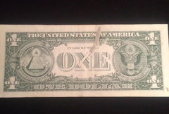 Us Paper Bills $1 Ink Error (very Unique Error)
