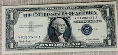 1957 B Series silver certificate Gem BU Crisp # V01282431A “FREE SHIPPING”
