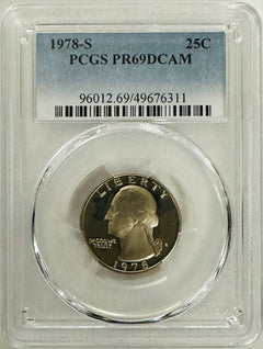Lot Of 2 PCGS PR69DCAM COINS( Kennedy Half & Quarter) # OA 31 (Book Value $29)