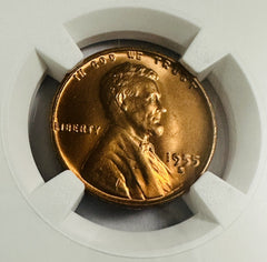 1955-S U.S. Lincoln Wheat Cent Certified by NGC MS 66 RD- Beautiful Red Gem