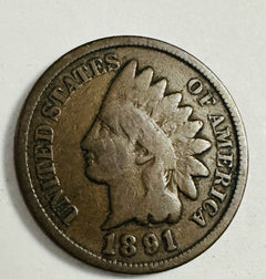 Indian Head Cents 1890's Lot of 3 Year Run (1890-1892 )# IHP #36  (90-92)