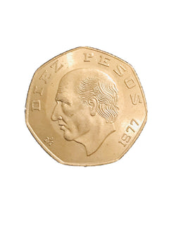 MEXICO  - 10 PESOS  1977 - AU-BU