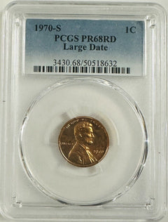 1970 S Lincoln Cent 1C Large Date PCGS PR68RD # LP1970-S LD ( Lowest Price eBay)