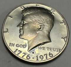 1776 - 1976 S CLAD PROOF BICENTENNIAL KENNEDY HALF DOLLAR Toning # 1976 KPHD