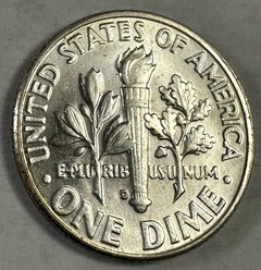 1963 D Roosevelt Dime - BU - 90% Silver Lot # 1963-D