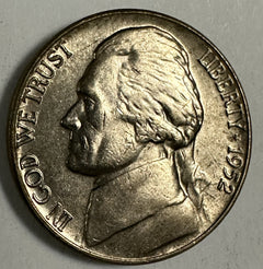 1952 Jefferson Nickel - BU Lot # Q4968 Low Price “FREE SHIPPING “