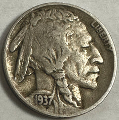 1937-D 5C Buffalo Nickel Extra Fine Lot # 1937-D (2)
