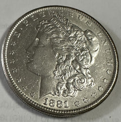 1881-S $1 Morgan 90% Silver Dollar Uncirculated Lot #1881-S