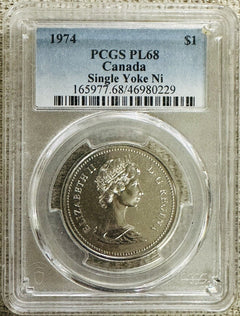 1974 Canada $1 PCGS  PL68 High Grade Single Yoki Ni # OA76 (Proof-like Spotless)