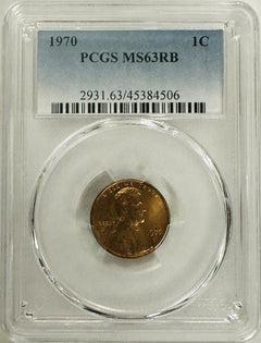 Lot Of 2 PCGS Graded Lincoln Memorial Cents (1970-S & 1970-P) As Pictured #OA 42