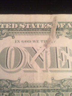 Us Paper Bills $1 Ink Error (very Unique Error)