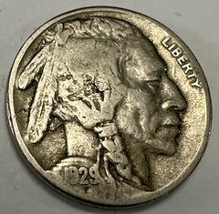 1929-S BUFFALO NICKEL 5¢ Tougher Date “FREE SHIPPING”  Lot # BN 1929-S