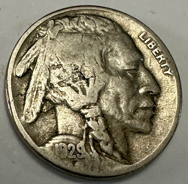 1929-S BUFFALO NICKEL 5¢ Tougher Date “FREE SHIPPING”  Lot # BN 1929-S