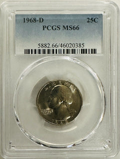 Lot Of 2 1968 D&S PCGS Graded Coins As Pictured Lot# OA04 (PCGS BOOK VALUE $31)