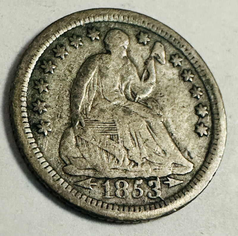 1853-O Seated Liberty Half Dime FINE As Pictured# SLHD 1853-O