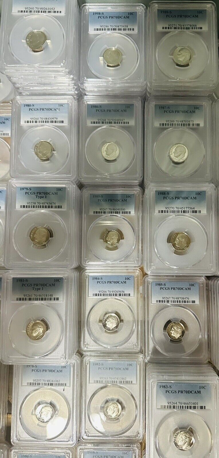 Lot Of 2 Perfect PR70DCAM ROOSEVELT DIMES FROM 1980'S