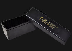 1 Official PCGS 20 Graded Coin Slab Black Plastic Slotted Storage Box( Box Only)