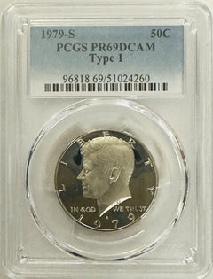Lot Of 2 Type1 Kennedy Half Dollar As Shown PCGS PR69DCAM( Book Value $32) #176